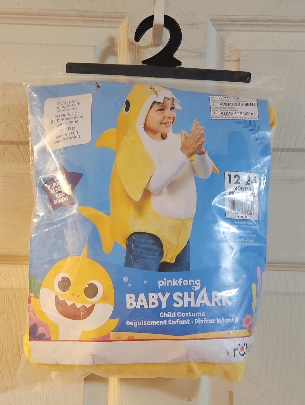 Rubies Baby Shark Costume for Babies: NEW/ MISSING SOUND BOX: 12-24 MTH
